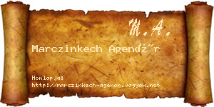 Marczinkech Agenór névjegykártya